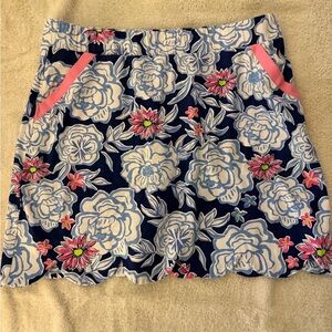 Floral Blue and Pink Women's Skort